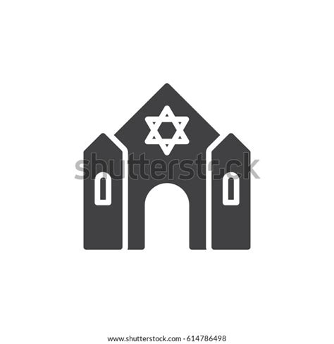 Synagogue Icon Vector Filled Flat Sign Stock Vector (Royalty Free) 614786498