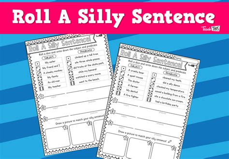 Silly Sentence Worksheet | Silly sentences, Spelling words, Sentences ...