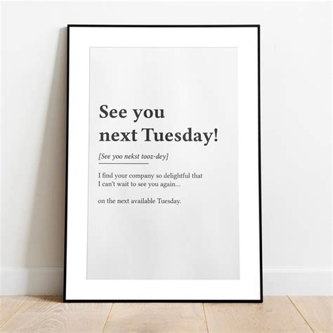 See You Next Tuesday - Etsy