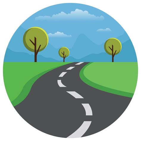 Landscape highway nature beautiful illustration. 15629548 Vector Art at Vecteezy