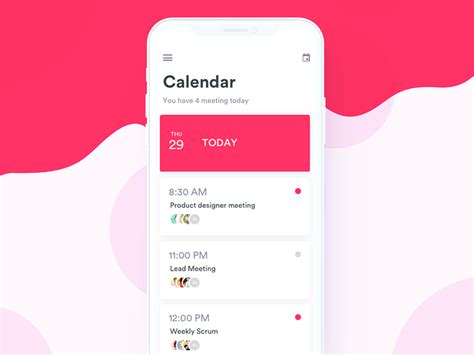 Calendar iOS app by Johny vino™ on Dribbble