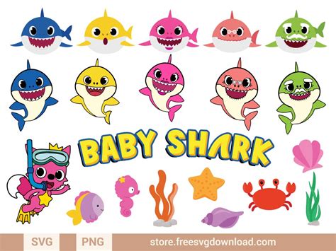 Baby Shark SVG Bundle (FSD-J31) - Store Free SVG Download