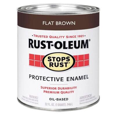 Rust-Oleum Stops Rust 1-qt. Flat Brown Protective Enamel Paint (2-Pack ...