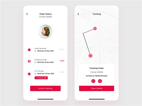 Food Order Tracking | Mobile app design inspiration, App design inspiration, App design