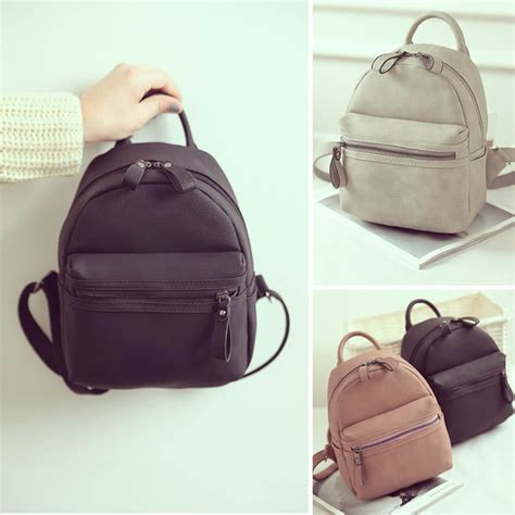 Women's Faux Leather Small Mini Backpack Rucksack Cute bag Purse Travel Casual | eBay