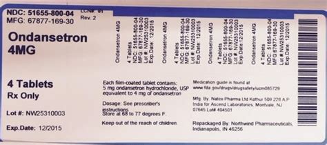 Ondansetron Hydrochloride Information, Side Effects, Warnings and Recalls