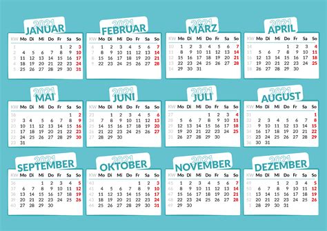 Download Calendar, 2021, Months. Royalty-Free Vector Graphic - Pixabay