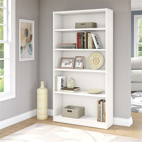 Bush Furniture Universal 5 Shelf Bookcase in Pure White - Walmart.com ...