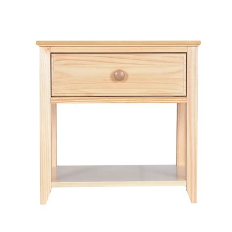 Max & Lily Solid Wood Nightstand, Natural | LAVORIST