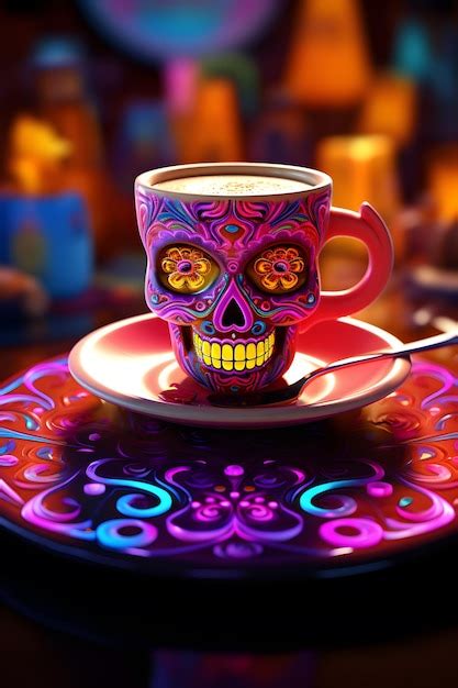 Premium AI Image | Spooky halloween festive drink for party skeleton ...