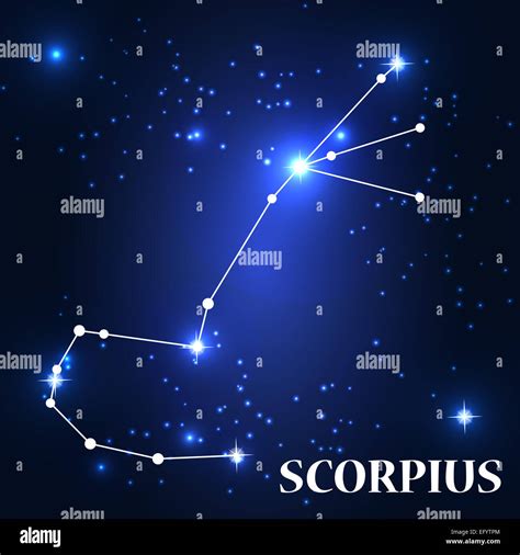 Symbol: Scorpius Zodiac Sign. Vector Illustration Stock Photo - Alamy