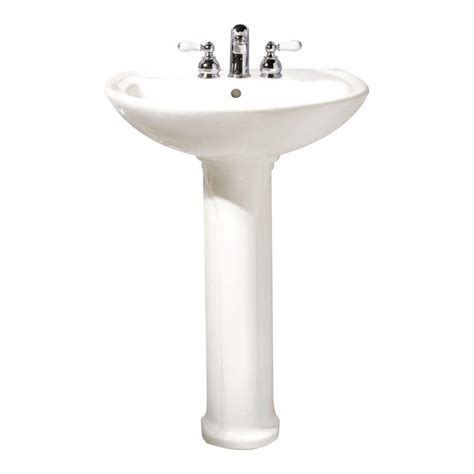 American Standard Cadet Pedestal Combo Bathroom Sink in White-0236.411.020 - The Home Depot