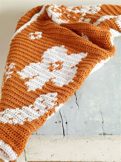 Intarsia Brocade Afghan (Crochet) – Lion Brand Yarn