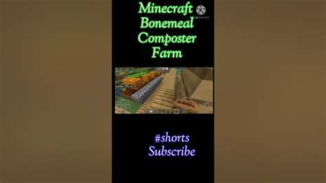 Minecraft || Bonemeal Composter Farm || #shorts - YouTube