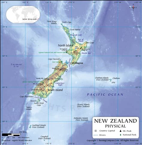 Physical Map Of New Zealand Ezilon Maps Images | sexiezpix Web Porn