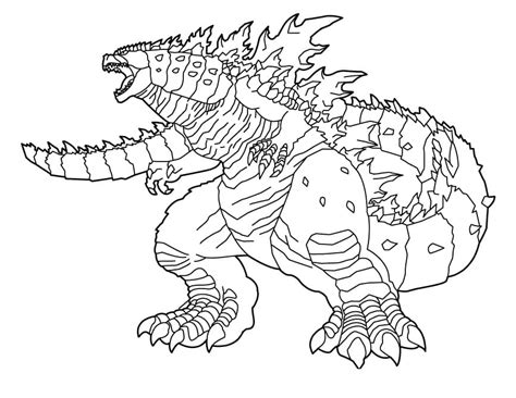 Godzilla Coloring Pages - Coloring Pages For Kids And Adults | 塗り絵 無料, ゴジラ, 塗り絵