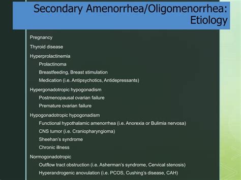 secondary amenorrhoea lectures.ppt