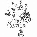 Hang In There Coloring Page  Etsy sketch template