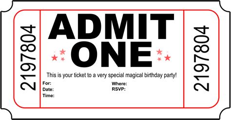 Carnival Ticket Invitation Template - Cliparts.co