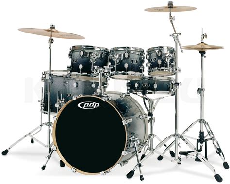 PDP by DW Drum-Set X7 Silver to Black Sparkle Fade | Musikhaus