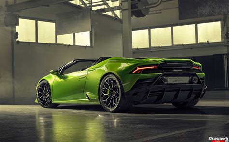 21 verde selvans lamborghini huracan evo spyder rear side angle ...