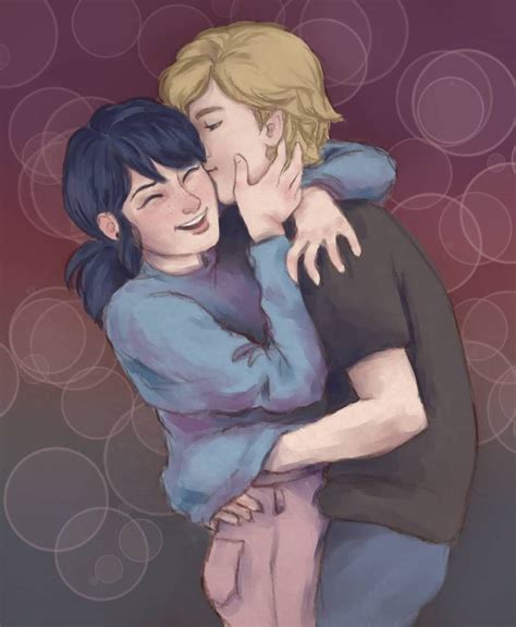 Adrienette - Ear Kiss by UlleyNuh on DeviantArt | Miraculous ladybug anime, Miraculous ladybug ...