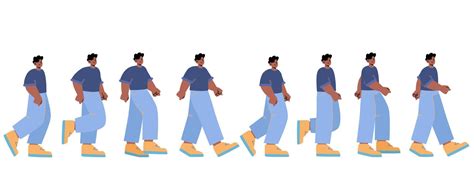 Man walk animation, sequence frame for game sheet 13515246 Vector Art at Vecteezy