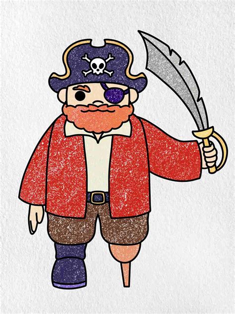 Pirate Drawing (easy) - HelloArtsy