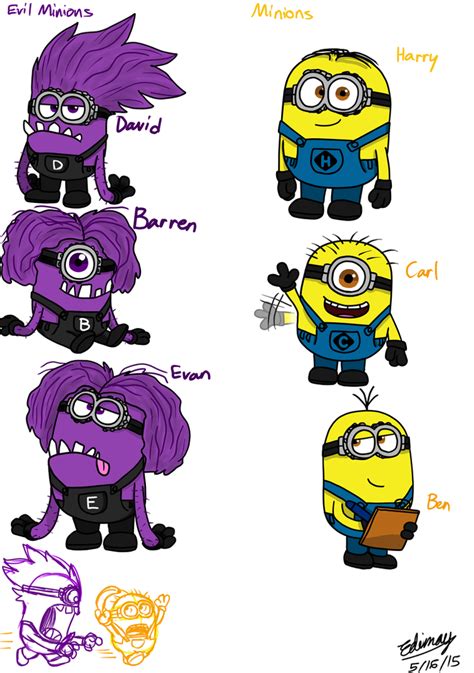 Minions and Purple Minions by Edimay on DeviantArt