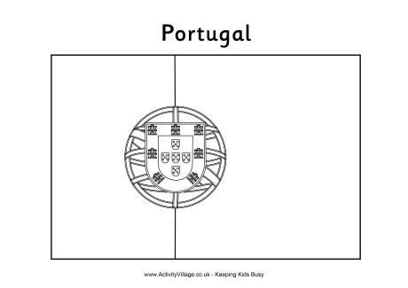 Portuguese Flag Colouring Page | Portugal flag, Flag coloring pages ...