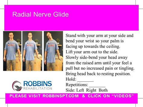 Radial Nerve Glide | Robbins Rehabilitation - YouTube