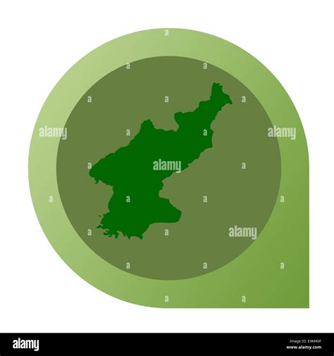 Korea map Cut Out Stock Images & Pictures - Alamy