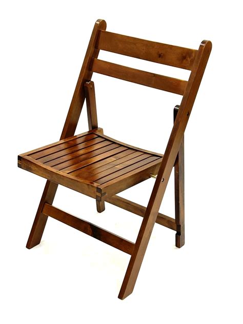 Brown Wooden Folding Chair - Cafes, Events, Gardens