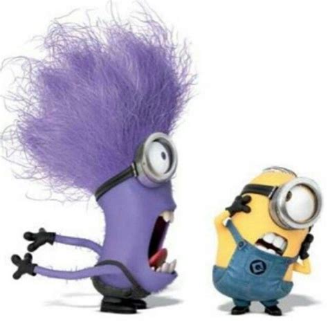 Purple minion scream | Minions, Purple minions, Evil minions