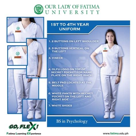 OLFU (Fatima) BS PSYCHOLOGY UNIFORM for FEMALE V Neck High Quality Fabric - No Logo | Shopee ...