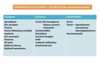 Compressive Myelopathy | PPT