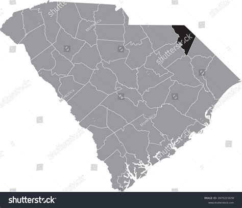 Black Highlighted Location Map Marlboro County Stock Vector (Royalty ...