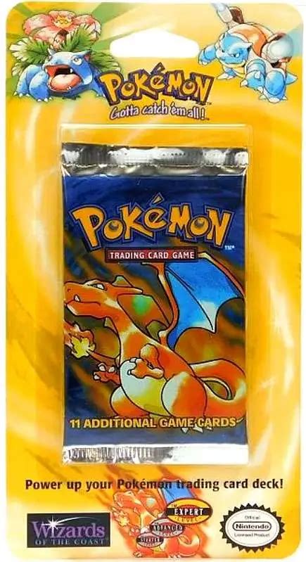 Pokemon Base Set Basic BLISTER Booster Pack 11 Cards, CHARIZARD Pack Cover Wizards of the Coast ...