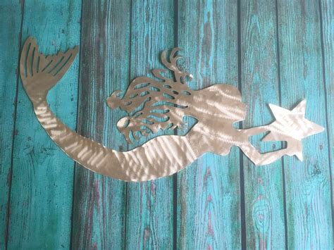 Metal Mermaid 42 wall art for home or garden indoor | Etsy | Wall art, Home art, Beach cottage decor