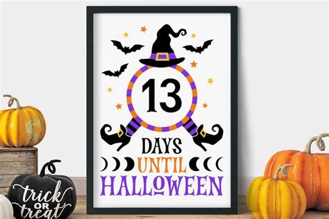 Halloween Countdown, Halloween Witch Calendar, Home Decor