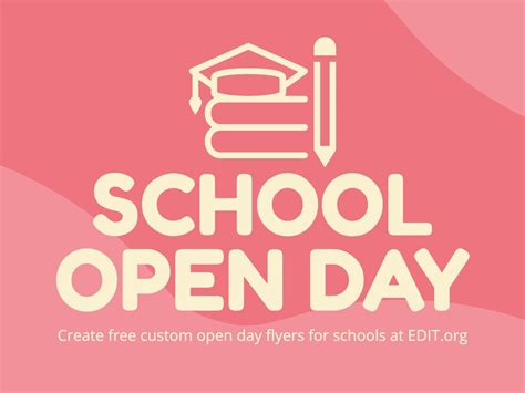 School Open Day Poster Templates