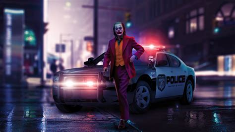 Joker Police Car 4k Wallpaper,HD Superheroes Wallpapers,4k Wallpapers ...