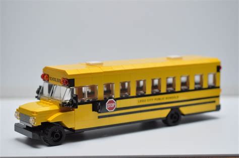 LEGO School Bus City Town Yellow American Custom Speed Champions | Bus ...