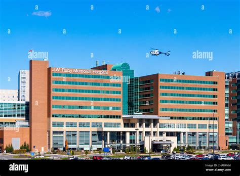 Morgantown, WV - November 5, 2021: J.W. Ruby Memorial Hospital is the flagship hospital of the ...