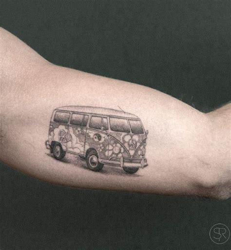 Old Volkswagen Van Tattoo - InkStyleMag | Tattoos, Vw tattoo, Volkswagen van