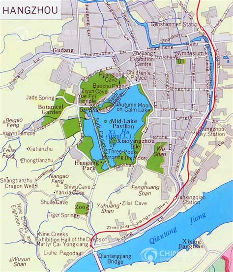 Hangzhou City Map, China Hangzhou City Map - Hangzhou Travel Guide