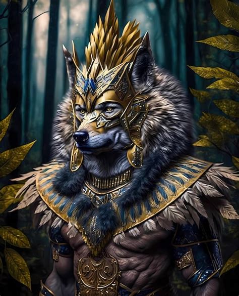 Premium AI Image | The Wolf Warrior