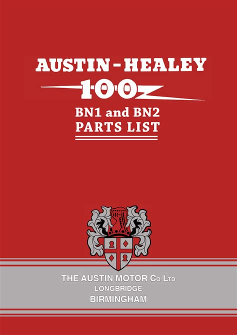 Austin-Healey 100 Parts List – Brooklandsbooks