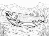 FishermanS Favorite Lake Trout Coloring  Page sketch template