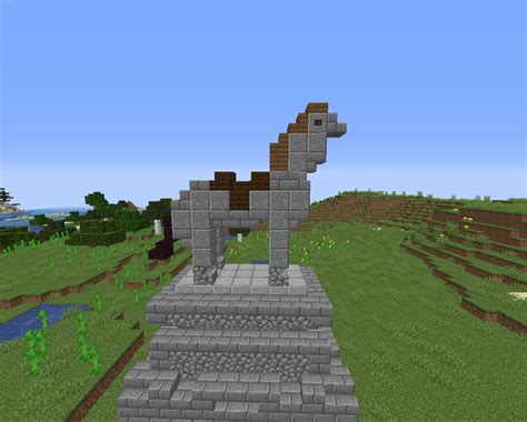 I made a horse statue. : Minecraft